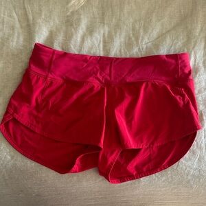 lululemon athletica Vibrant Red Athletic Shorts